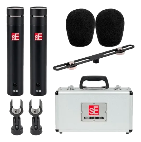 Par Microfones Se Electronics Se8 Matched Pair Condensador Preto