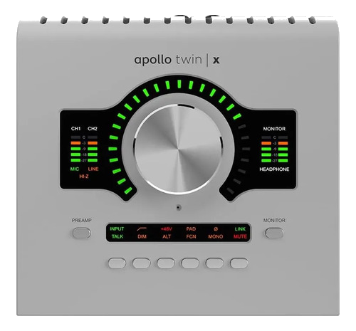 Interface Universal Audio Apollo Twin X Duo Thunderbolt Uad Prateado Bivolt Automático 110v/220v