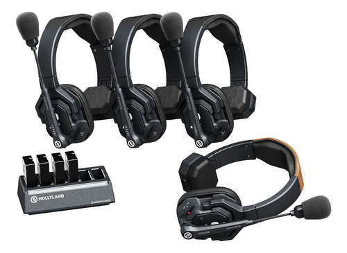 Hollyland Solidcom Se 4s Intercom Sem Fio 4 Headsets Full Preto